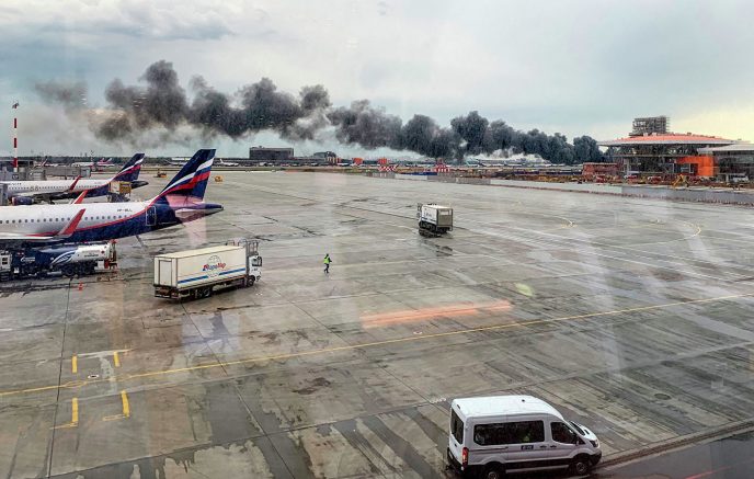 Фотографии салона самолёта, который сгорел при посадке в «Шереметьево»!
