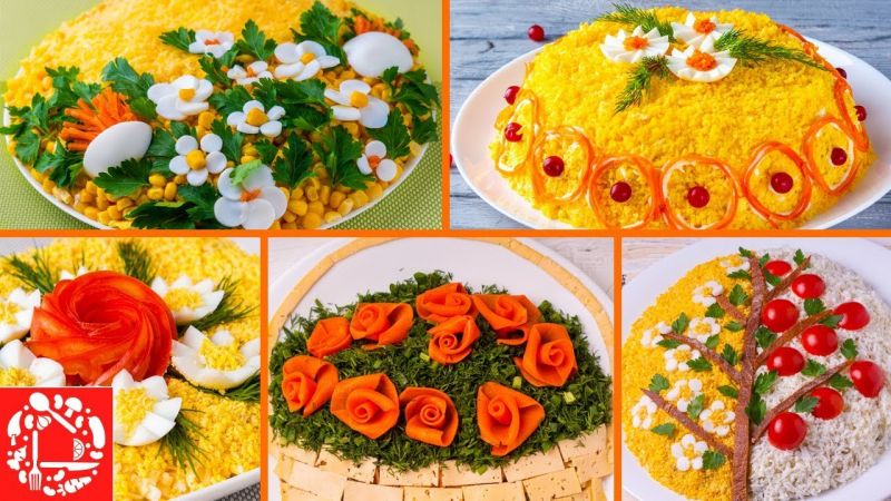 5 самых красивых салатов с цветами. Удивите своих гостей!