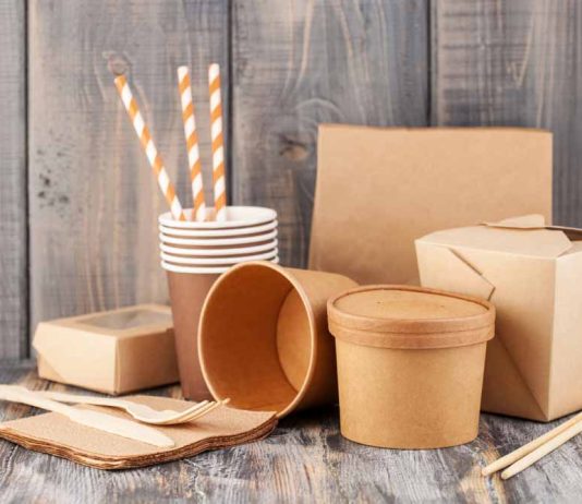 Одноразовая посуда из крафт-бумаги