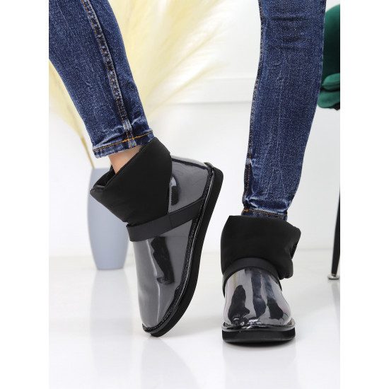 Угги на липучке UGG Quilty Clear Black